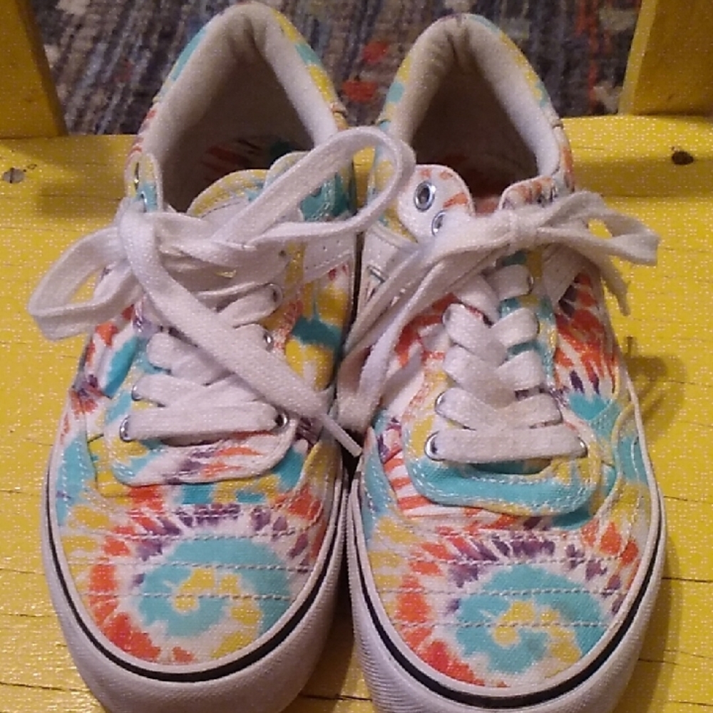 Colorful Tie-Dye Kids Sneakers